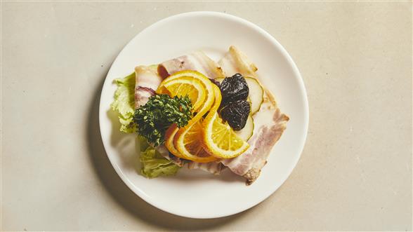 Smørrebrød m/ribbenssteg